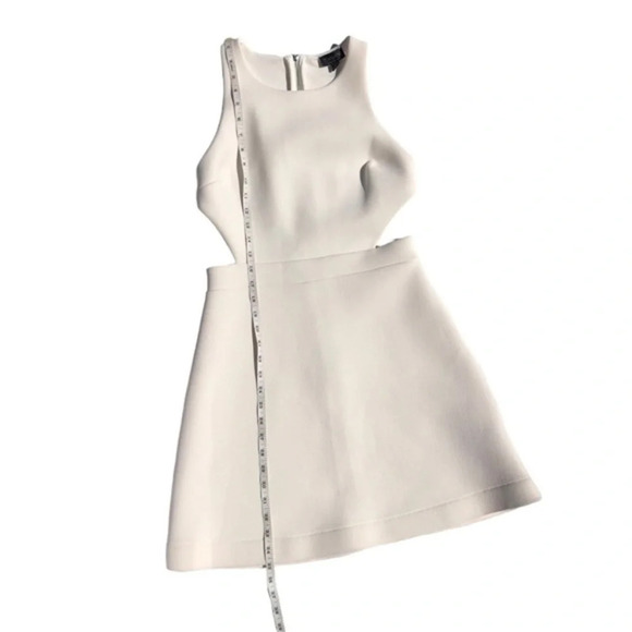 Topshop White Cutout Flowy Dress size 8 - Picture 2 of 8